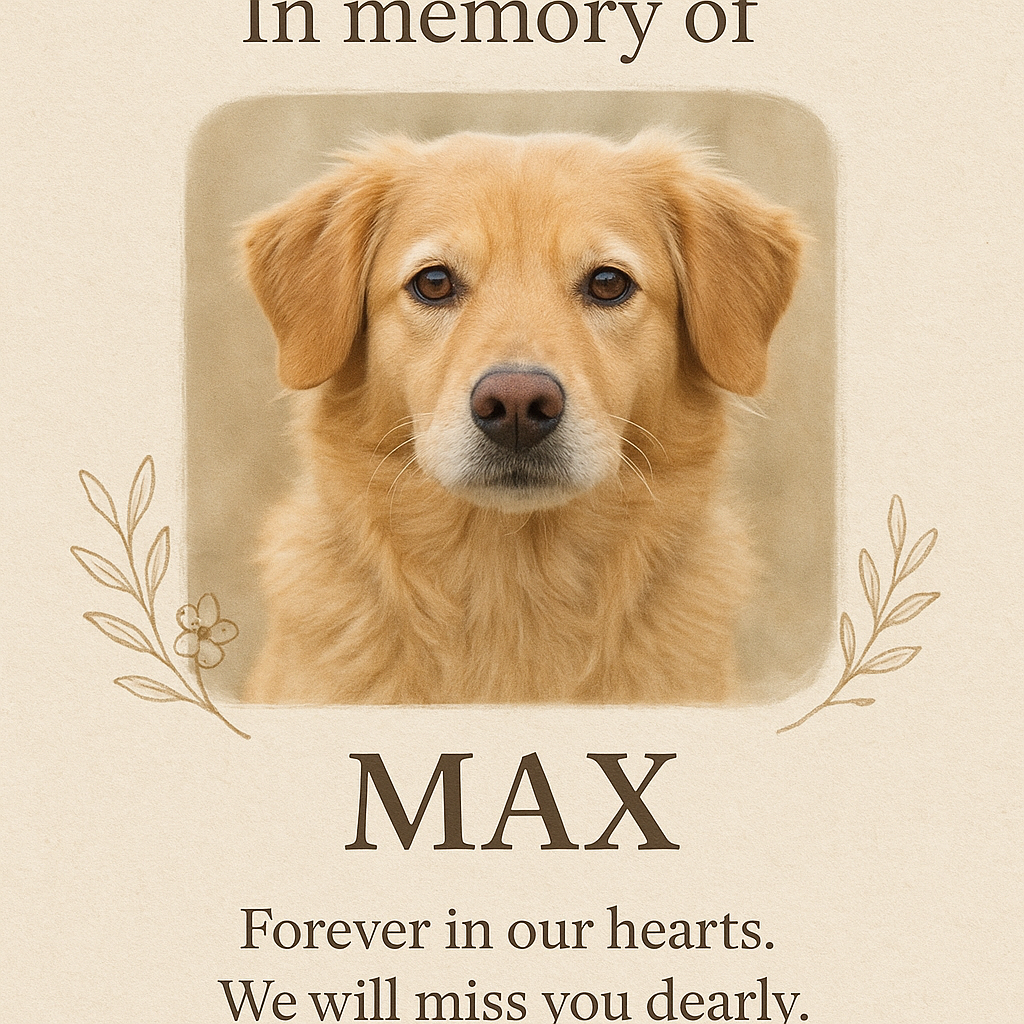 Crea esquelas originales para mascotas que honren su memoria